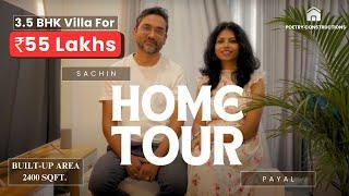 Bangalore Home Tour | Inside a ₹55 Lakhs Home/Villa Tour | Poetry Constructions