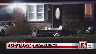 3 found dead in Vance County home south of Henderson, sheriff says