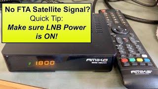 No Signal on your Satellite Receiver? Turn Your LNB Power ON