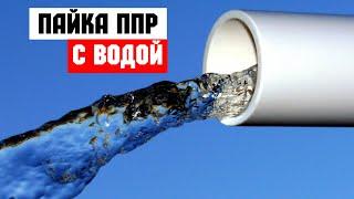 Показываю как паять трубу с водой / Полипропилен / Течёт вода из трубы / Сварка трубы с  водой