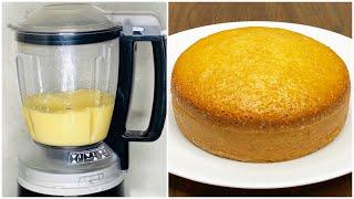 Sponge Cake in Blender | Basic Sponge Cake Recipe | Vanilla Sponge Cake Without Oven