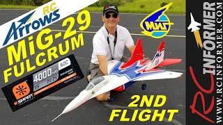 ARROWS Hobby MIG-29 Fulcrum 64MM 2nd Flight on SPEKTRUM 4000 lipo By: RCINFORMER