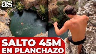 Un hombre bate el RÉCORD del MUNDO de salto al agua en PLANCHAZO: 45 metros y ha ocurrido en ESPAÑA