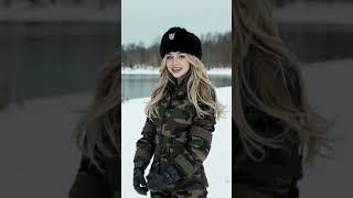 Beautiful Military Officer Singing "KATYUSHA" #proudfemalemilitary #aiwomen #mility #beautiful