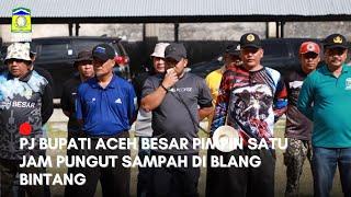 Pj Bupati Aceh Besar Pimpin Satu Jam Pungut Sampah di Blang Bintang