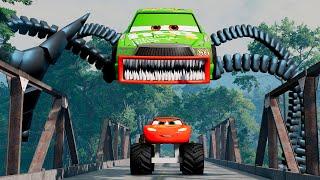 Epic escape from Lightning McQueen Zombie Eater, Chick Hicks Eater, Mater Eater |BeamNG.Drive