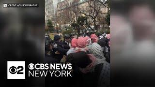 Nearly a dozen arrested after Barnard College student protest