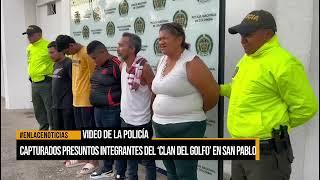 Capturados presuntos integrantes del "Clan del Golfo" en San Pablo