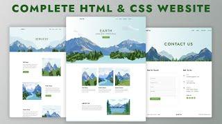 How To Make Website Using HTML & CSS | Full Responsive Multi Page Website Design Step by Step