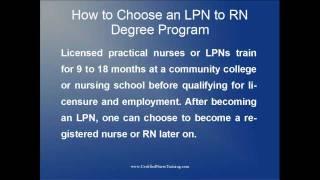 Choosing an LPN to RN Degree Program