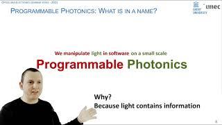 Programmable Photonics - Wim Bogaerts - Stanford