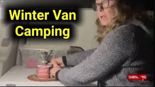 Van Camping in Winter | Stealth Camping | Using my MSR Stove in the van  #vandweller #vancamper