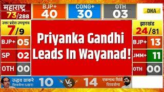 Wayanad Election Result: Priyanka Gandhi Leaves Sathyan Mokeri  Behind, Navya Haridas Trails Behind