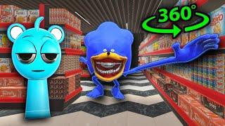 360° SHIN SONIC Chasing Incredibox Sprunki - SUPERMARKET #2 | VR 4K Experience