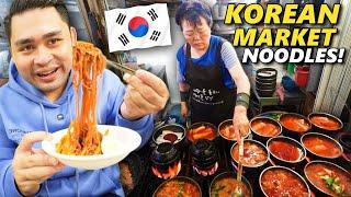 AUTHENTIC Korean Noodles sa Palengke ng KOREA! LOCAL Seoul Market Food Tour!