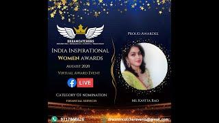 India Inspirational Women Awards 2020 | Proud Awardee | Ms Kavita Rao in Financial Services