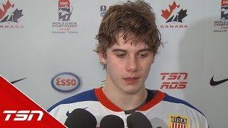 Emotional Jack Hughes reflects after USA's loss in gold medal game