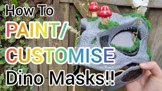 How To PAINT/CUSTOMISE DINO MASKS!!