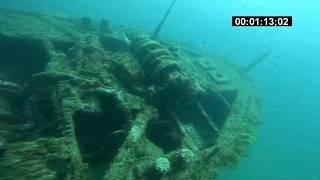 mero en barco hundido a  39 metros y pez San Pedro por Enrique Saura