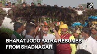 Bharat Jodo Yatra resumes from Shadnagar in Telangana