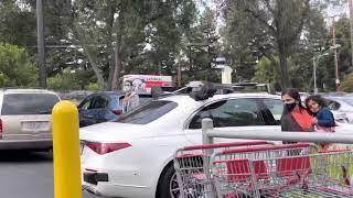 Spotted a Mercedes (Daimler-Bosch Urban Autonomous) test vehicle w/ Lidar in Costco parking lot.