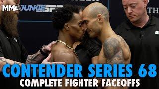 Fighters got way too close for comfort at faceoffs for Dana White's Contender Series 68 weigh-in