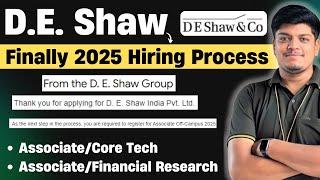 DE Shaw 2025 Biggest Hiring Started | DE Shaw Hiring Process 2025 | Off Campus Drive 2025 BATCH