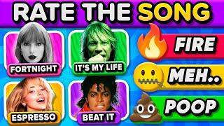 RATE THE SONG!  Popular Songs of All Time Tier List  | Music Quiz