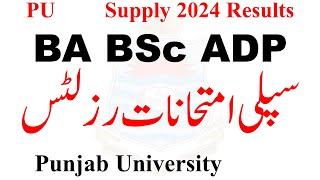 BA BSc ADP Supply 2024 Result PU | ADP Supply 2024 Results | ADA ADS Supply 2024 Result PU