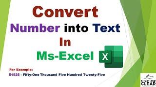 Convert Numbers into Text in Ms-Excel | Excel Best Trick with the Help of ASAP Utilities