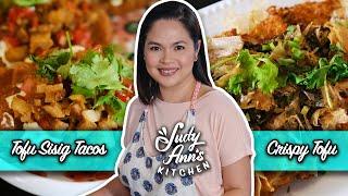 Tofu Sisig Tacos and Crispy Tofu with Mushroom Sauce | Judy Ann's Kitchen