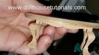 Miniature Dollhouse Oval Coffee Table Part 2 (Victorian Table Leg)