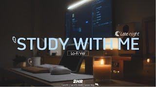 2-HOUR STUDY WITH ME | Relaxing Lo-Fi | Pomodoro 50/10 | Rain Sounds | Late night