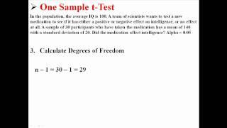 One Sample t-Test