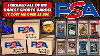 *PSA GRADED MY RAREST SPORTS CARDS! INSANE GRADES + THEY DAMAGED ONE OF MY CARDS...