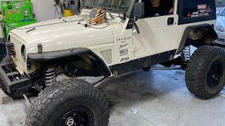 One ton swapped Jeep tj front axle install start to finish.