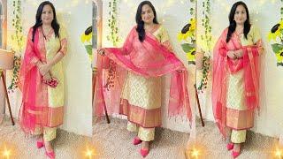 साड़ी Reuse Ideas | Designer Suit From saree| kurti Cutting & stitching #sareereuse #karvachauth