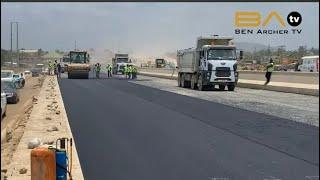 ALMOST COMPLETED ASPHALT STRETCH FROM AGYA HERBAL, JOHN TEYE TO OFANKOR BARRIER DOWN