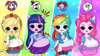 If Digital Circus Pregnant : MLP Twilight Sparkle & Friends | DIYs Paper Doll & Craft