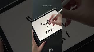 Design with us  The name Yuki as a Logo #logodesign #designprocess #adobeillustrator #procreate