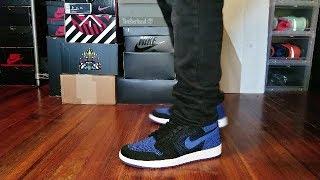 AIR JORDAN 1 HI ROYAL FLYKNIT REVIEW + ON FEET