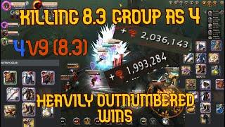 KILLING 8.3 GROUP AS 4 | Albion Outnumbered PvP | Seriously Casual | 4vX