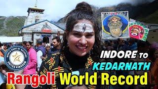 7TH WORLD RECORD COMPLETED | INDORE TO KEDARNATH RANGOLI BY ARTIST SHIKHA SHARMA