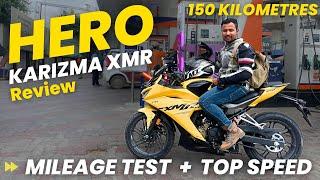 Hero Karizma XMR 210 Mileage Test  Top Speed  Review