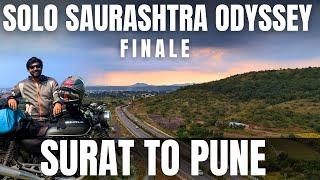 Solo Saurashtra Ride Finale | Surat to Pune | Honda CB350 Adventure Ends with Thunderstorm