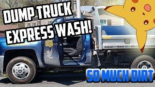 Cleaning a GROSS Dump Truck | 3x Express Wash & Wipe #MobileDetailing  #AutoDetailing #Gross