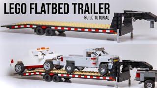 LEGO Flatbed Gooseneck Trailer Build Tutorial!