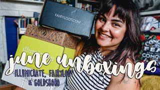 Big June Book Unboxing! Illumicrate, Fairyloot, and GSFF!! 2022