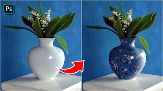 1-Minute Photoshop - Make Flower Vase Mockup | Photoshop Tutorial