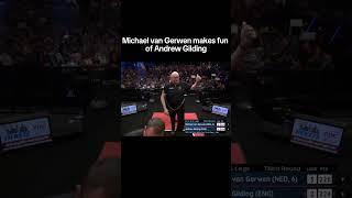 Disrespectful? Michael van Gerwen imitates Andrew Gilding #darts